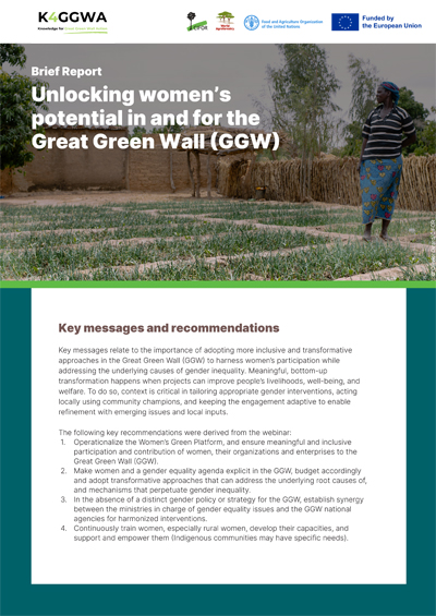 Unlocking women’s potential in and for the Great Green Wall (GGW)